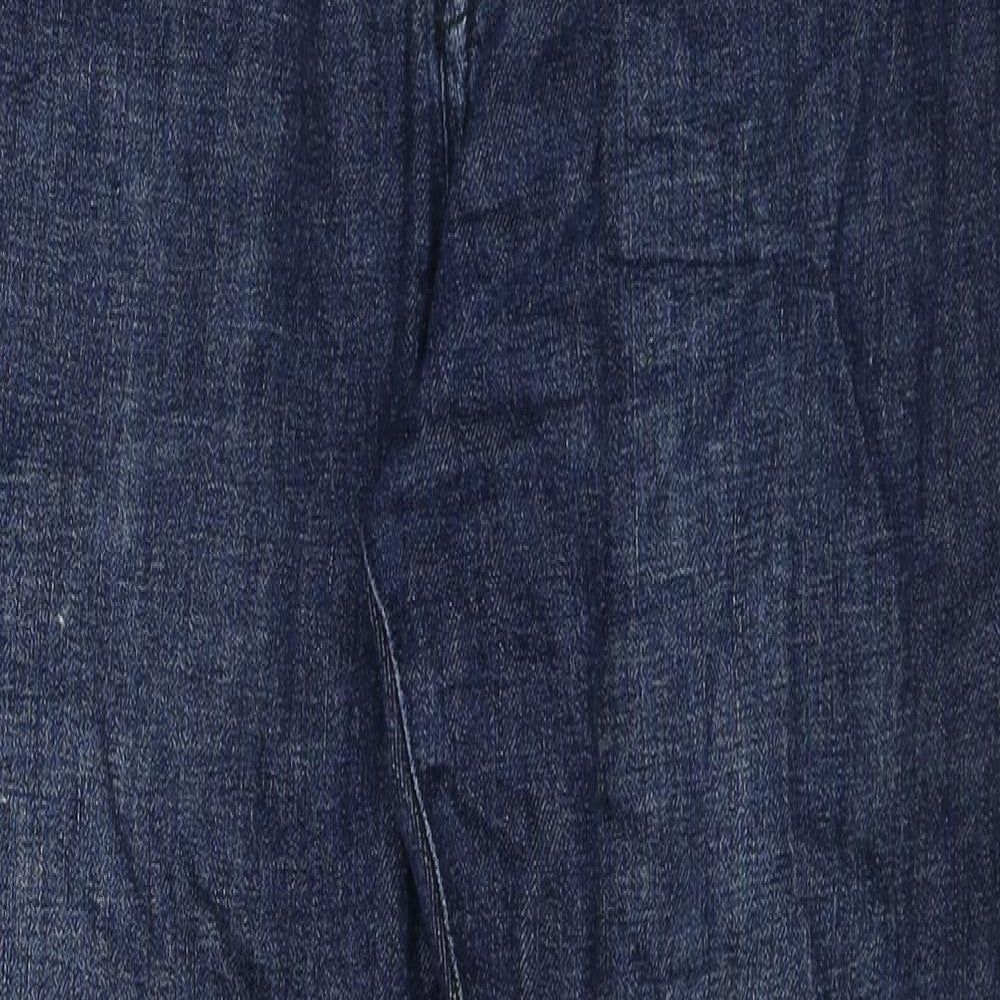 Selected Homme Mens Blue Cotton Straight Jeans Size 34 in L32 in Regular Zip