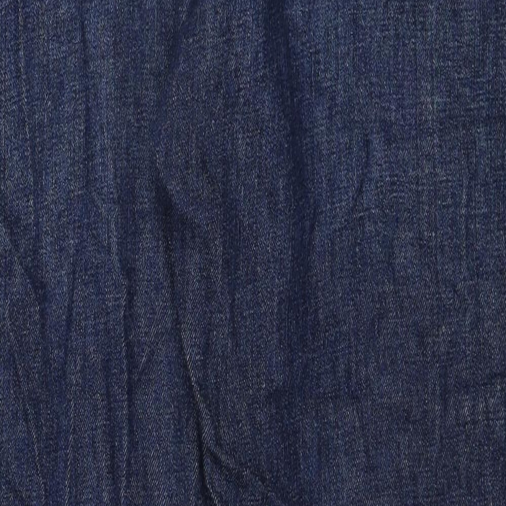 Selected Homme Mens Blue Cotton Straight Jeans Size 34 in L32 in Regular Zip