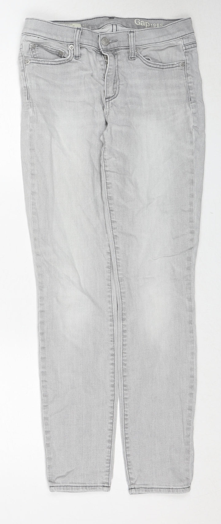 Gap Womens Grey Cotton Skinny Jeans Size 26 Regular Zip