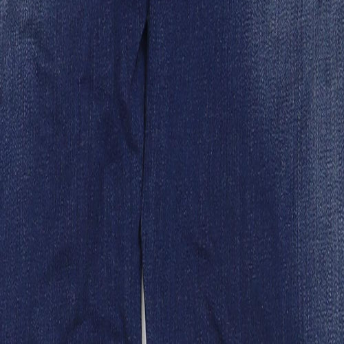 Marks and Spencer Womens Blue Cotton Skinny Jeans Size 12 Regular Zip