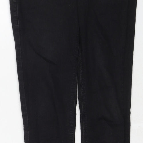 Topshop Womens Black Cotton Skinny Jeans Size 26 in L30 in Regular Zip