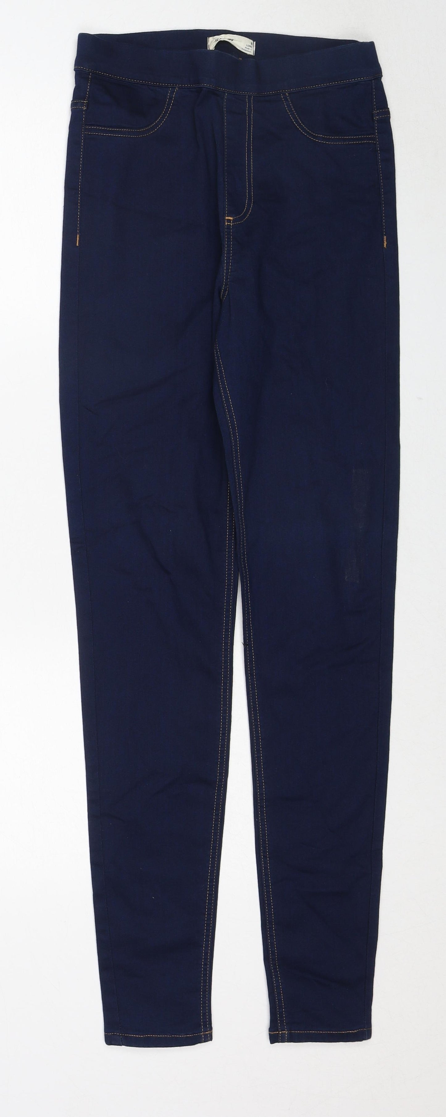 Marks and Spencer Womens Blue Cotton Jegging Jeans Size 8 Regular