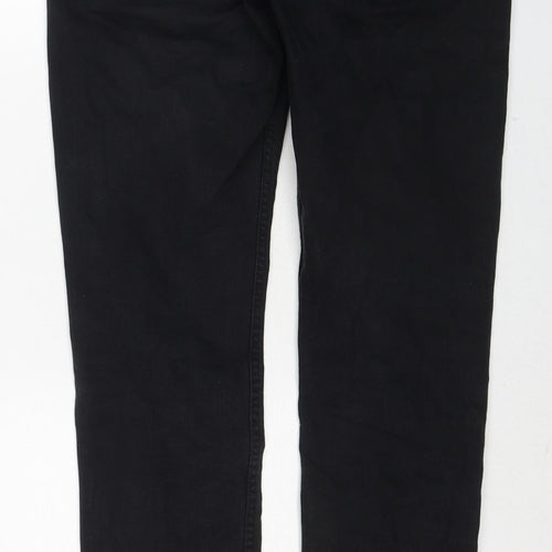H&M Mens Black Cotton Skinny Jeans Size 32 in Slim Button