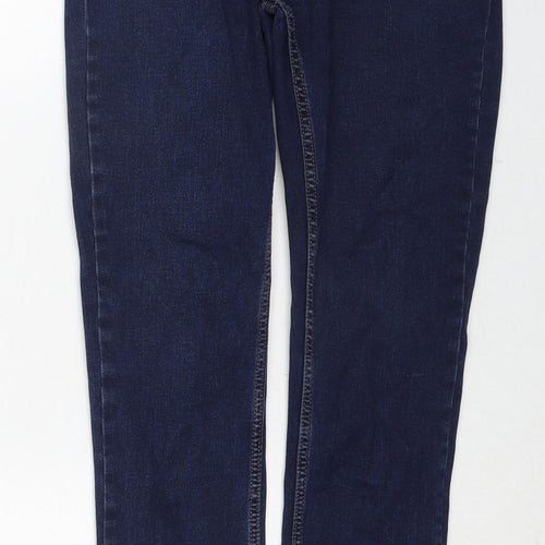 New Look Womens Blue Cotton Skinny Jeans Size 8 Regular Zip
