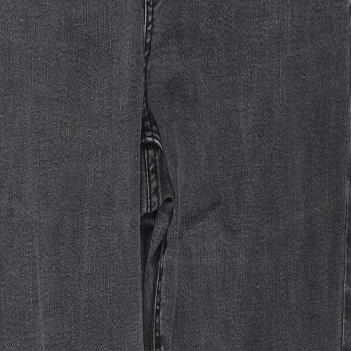 Marks and Spencer Womens Grey Cotton Skinny Jeans Size 14 Regular Zip