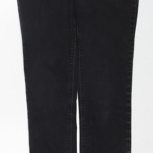 River Island Womens Black Cotton Skinny Jeans Size 12 Regular Zip