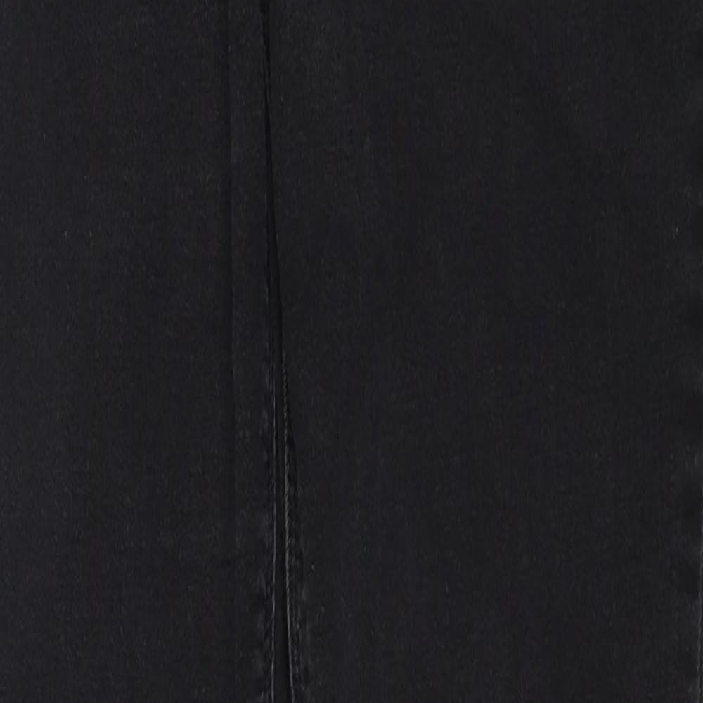 River Island Womens Black Cotton Skinny Jeans Size 12 Regular Zip