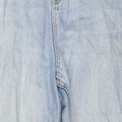 Miss Selfridge Womens Blue Cotton Mom Jeans Size 10 Regular Zip