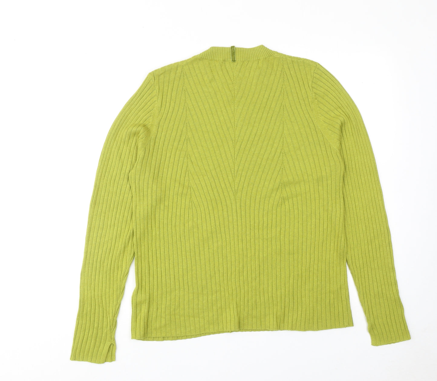 Per Una Womens Green Round Neck Viscose Pullover Jumper Size 14