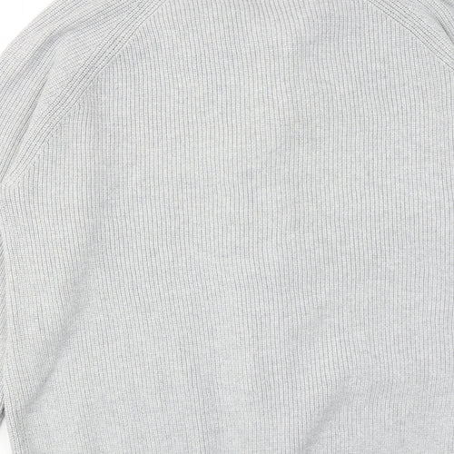 Marks and Spencer Mens Grey V-Neck Polyester Cardigan Jumper Size XL Long Sleeve