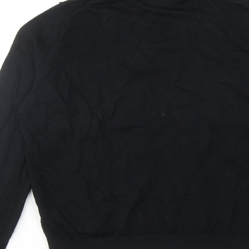 Marks and Spencer Womens Black Roll Neck Wool Pullover Jumper Size 12