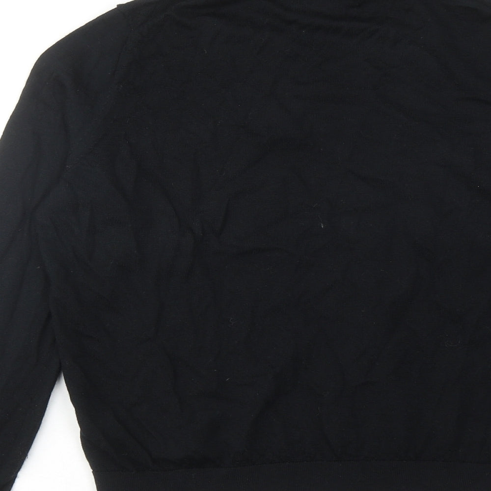 Marks and Spencer Womens Black Roll Neck Wool Pullover Jumper Size 12