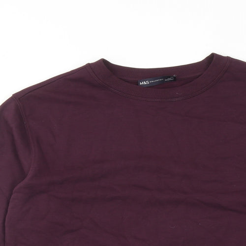 Marks and Spencer Womens Red Cotton Pullover Sweatshirt Size XS Pullover