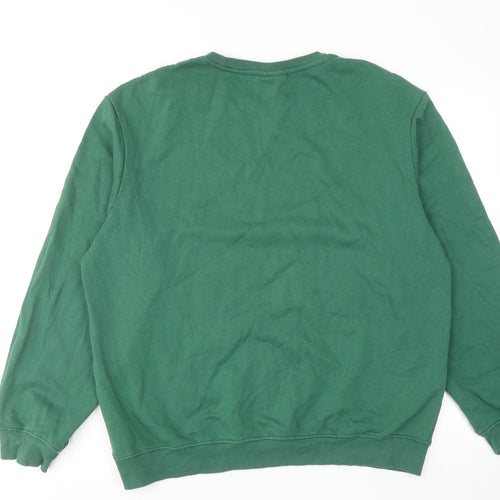 H&M Mens Green Cotton Pullover Sweatshirt Size M