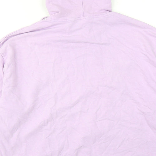 Marks and Spencer Womens Purple Cotton Full Zip Hoodie Size 20 Zip