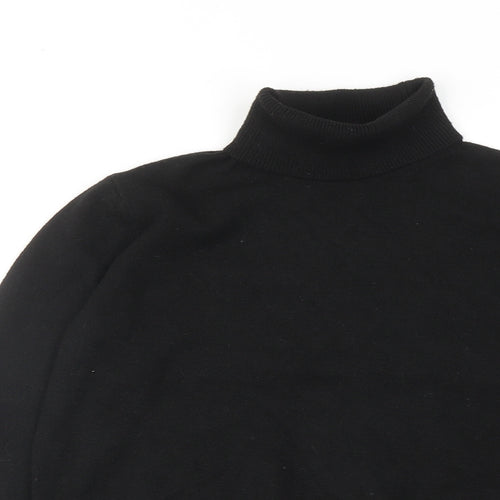 Marks and Spencer Womens Black Roll Neck Polyester Pullover Jumper Size S