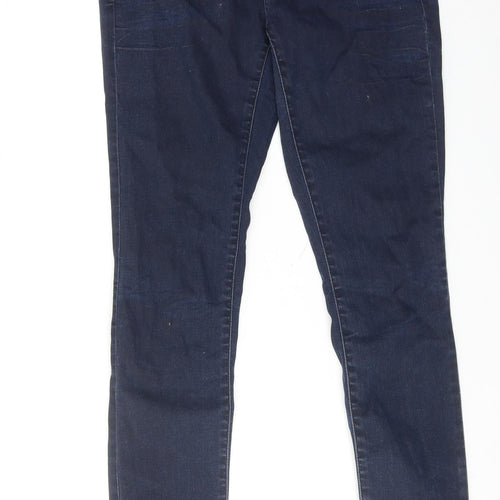 White Stuff Womens Blue Cotton Skinny Jeans Size 8 Regular Zip