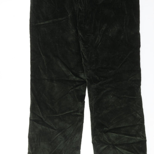 Blue Harbour Mens Green Cotton Trousers Size 34 in L31 in Regular Zip