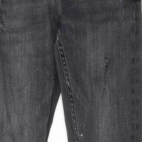 Zara Mens Grey Cotton Skinny Jeans Size 32 in Regular Button