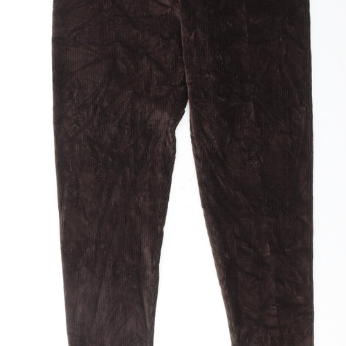 Marks and Spencer Womens Brown Cotton Carrot Leggings Size 12 Regular