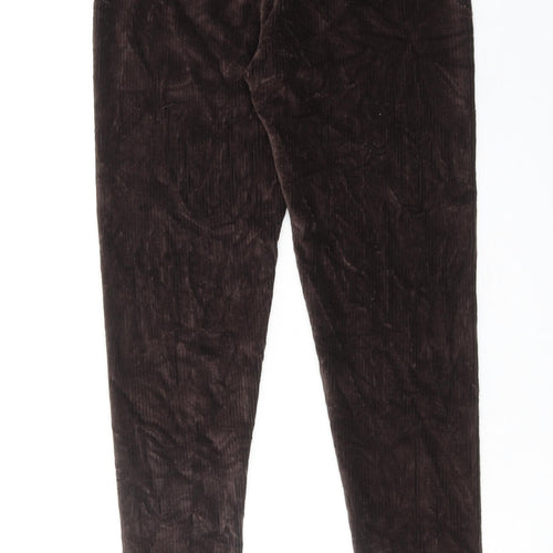 Marks and Spencer Womens Brown Cotton Carrot Leggings Size 12 Regular