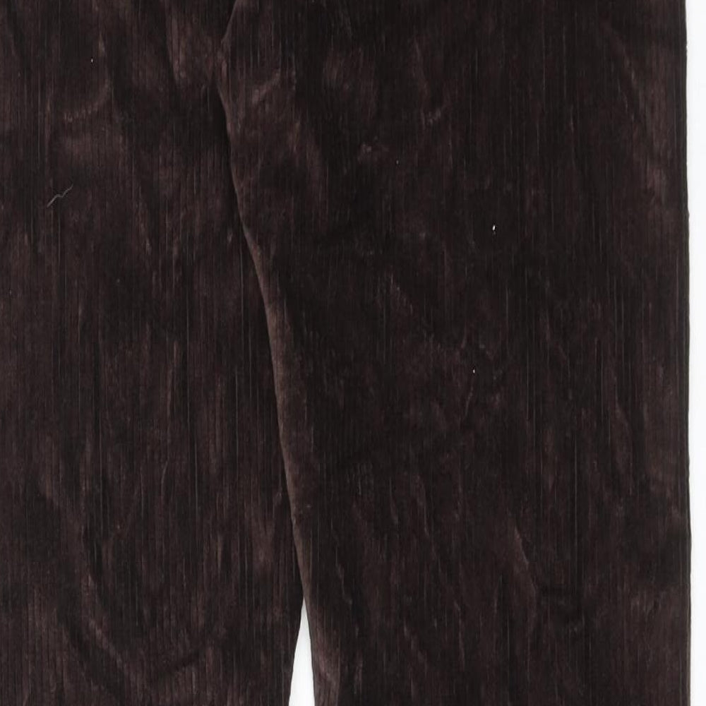 Marks and Spencer Womens Brown Cotton Carrot Leggings Size 12 Regular