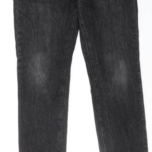 Levi's Mens Black Cotton Straight Jeans Size 32 in L30 in Regular Zip