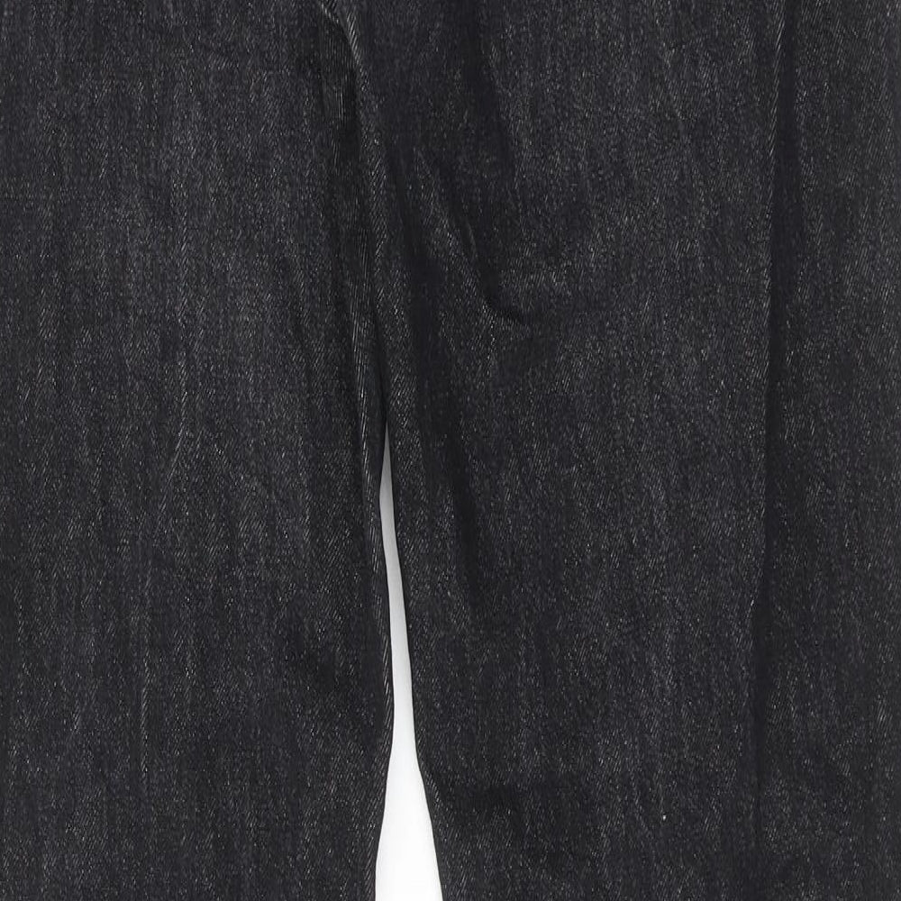 Levi's Mens Black Cotton Straight Jeans Size 32 in L30 in Regular Zip