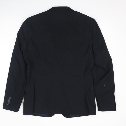 ASOS Mens Black Polyester Jacket Suit Jacket Size 40 Regular