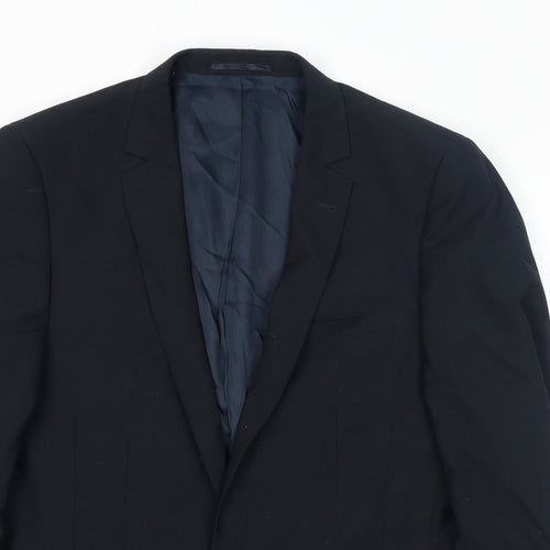 ASOS Mens Black Polyester Jacket Suit Jacket Size 40 Regular