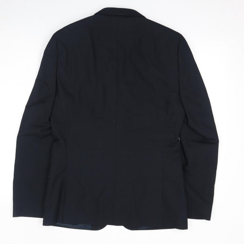 ASOS Mens Black Polyester Jacket Suit Jacket Size 38 Regular