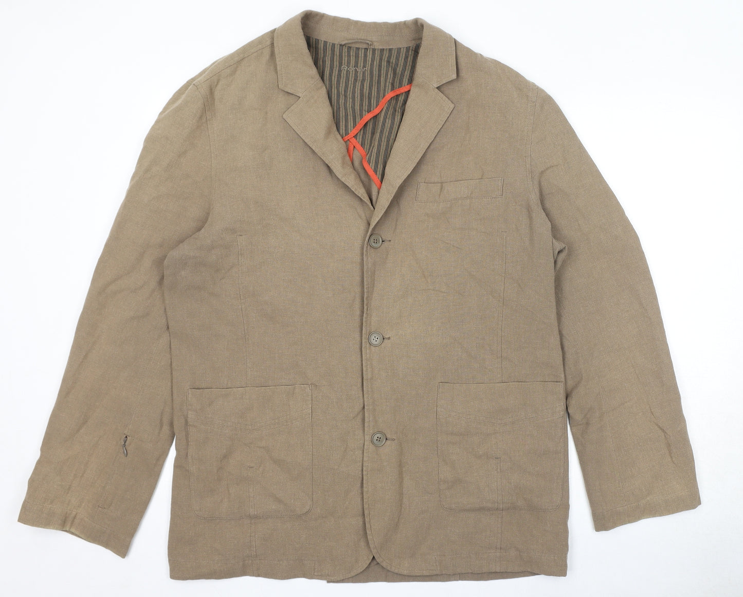 Rohan Mens Beige Jacket Blazer Size 46 Button