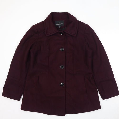 London Fog Womens Red Jacket Size L Button