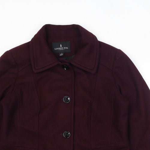 London Fog Womens Red Jacket Size L Button