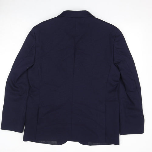 Marks and Spencer Mens Blue Polyamide Jacket Suit Jacket Size 42 Regular