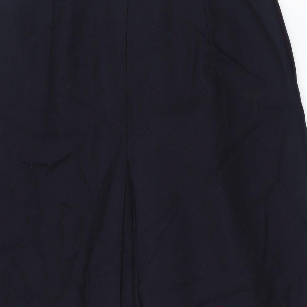 Endora Womens Blue Wool Swing Skirt Size 16 Zip