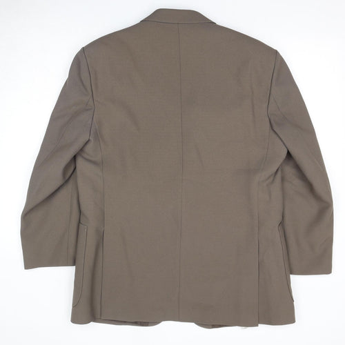 Greenwoods Mens Beige Polyester Jacket Blazer Size 44 Regular