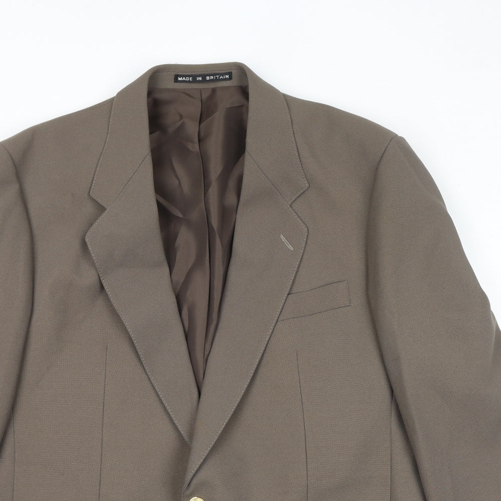 Greenwoods Mens Beige Polyester Jacket Blazer Size 44 Regular