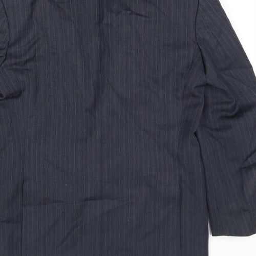 Marks and Spencer Mens Grey Striped Polyester Jacket Suit Jacket Size 36 Regular