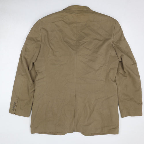 Marks and Spencer Mens Beige Cotton Jacket Suit Jacket Size 42 Regular