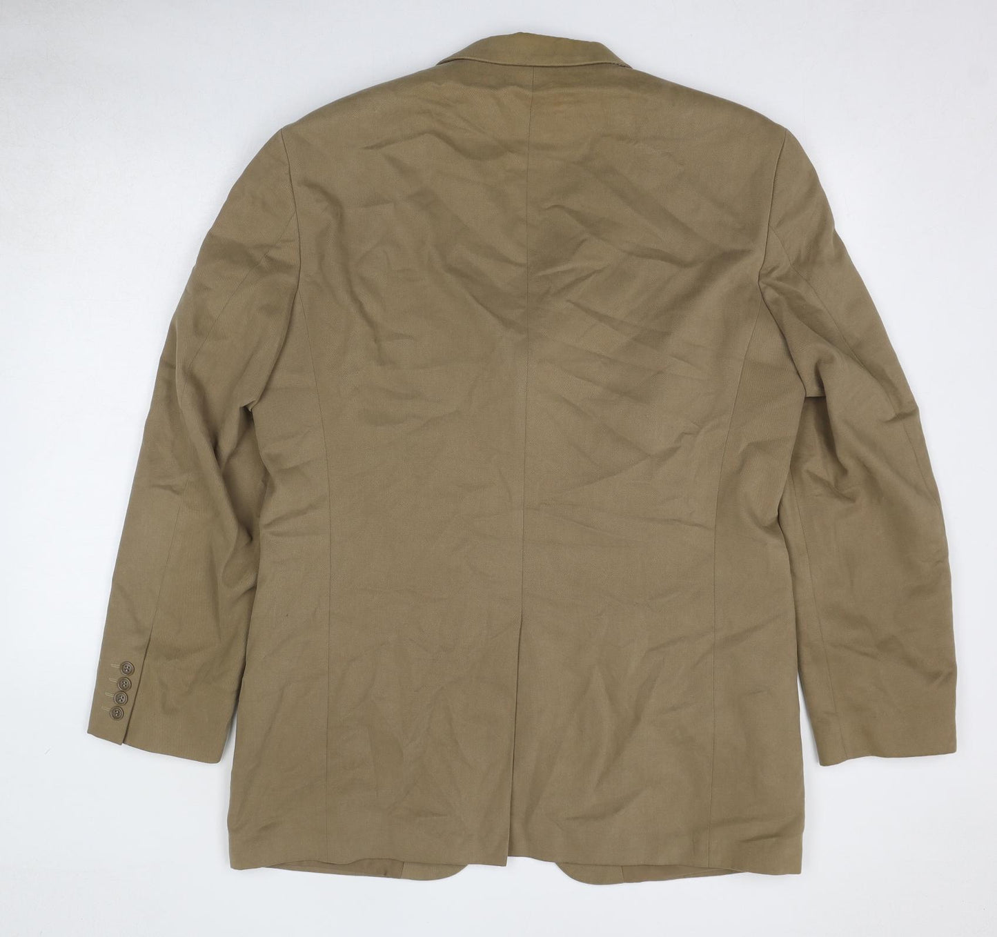 Marks and Spencer Mens Beige Cotton Jacket Suit Jacket Size 42 Regular