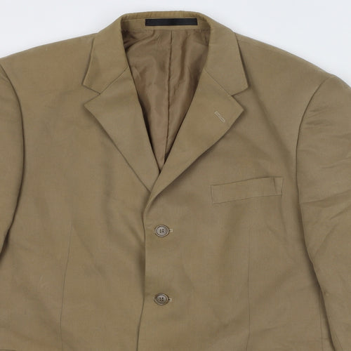 Marks and Spencer Mens Beige Cotton Jacket Suit Jacket Size 42 Regular