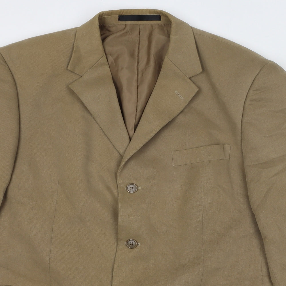 Marks and Spencer Mens Beige Cotton Jacket Suit Jacket Size 42 Regular
