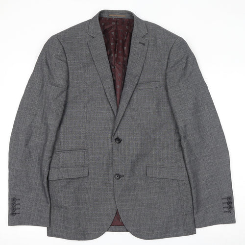 NEXT Mens Grey Polyester Jacket Suit Jacket Size 40 Regular