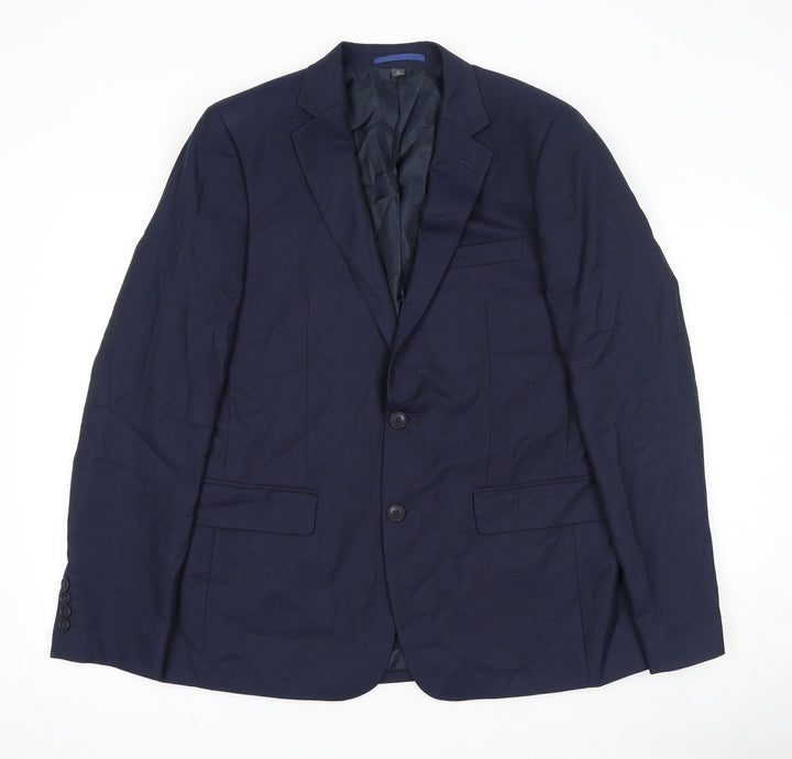 Marks and Spencer Mens Blue Polyester Jacket Suit Jacket Size 40 Regular