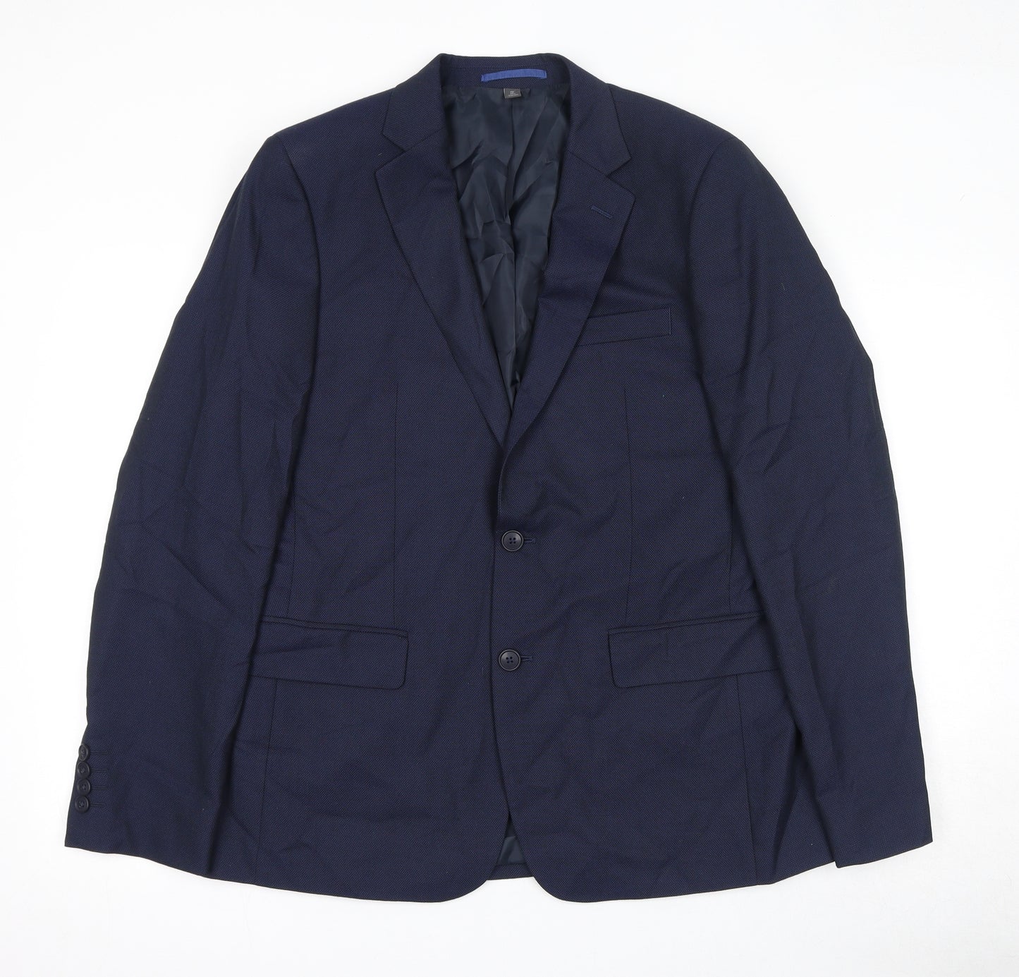 Marks and Spencer Mens Blue Polyester Jacket Suit Jacket Size 40 Regular