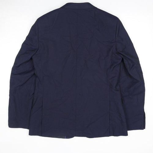 Marks and Spencer Mens Blue Polyester Jacket Suit Jacket Size 40 Regular