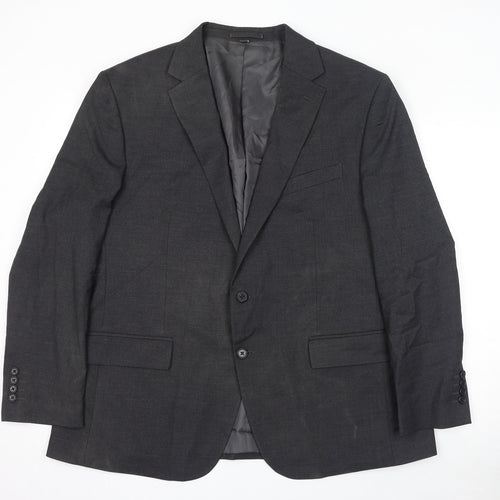 Marks and Spencer Mens Grey Polyester Jacket Suit Jacket Size 48 Regular