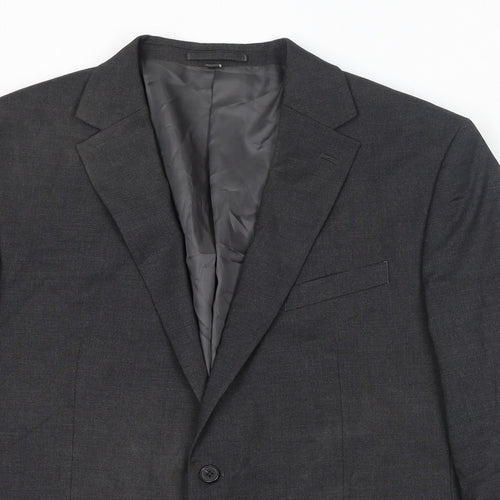 Marks and Spencer Mens Grey Polyester Jacket Suit Jacket Size 48 Regular