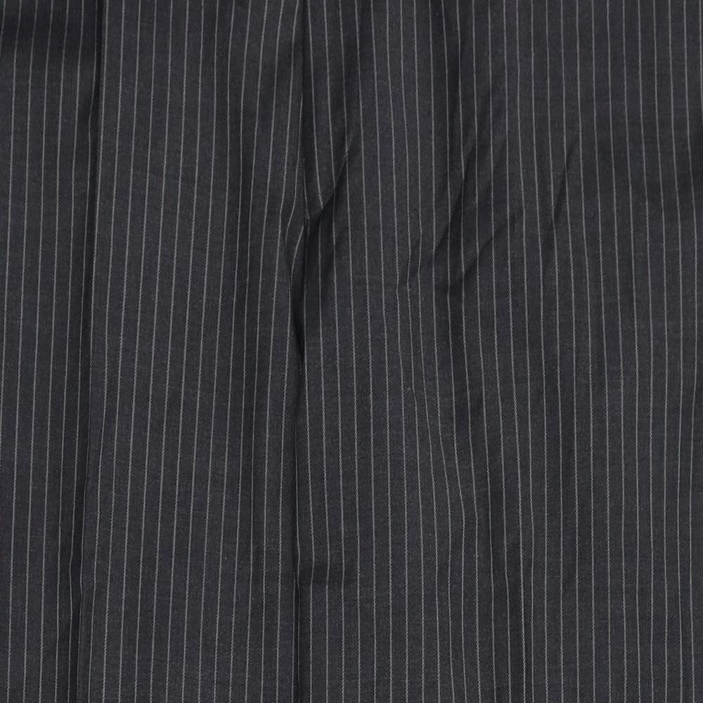 Centaur Mens Grey Striped Wool Dress Pants Trousers Size 44 in L29 in Regular Zip